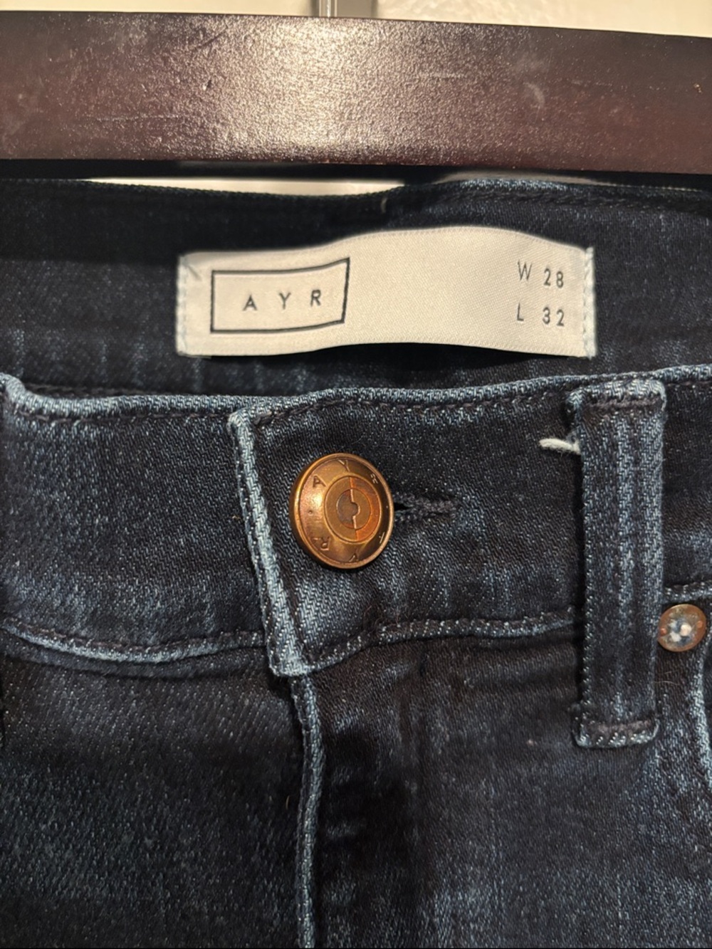 AYR Dark Indigo High-Rise Skinny Jeans - Picture 2 of 8